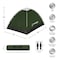 Wakeman 2 Person Camping Tent with Rain Fly and Bag - Lightweight Outdoor Tent by Outdoors Green 75-CMP1082 - alternate 6